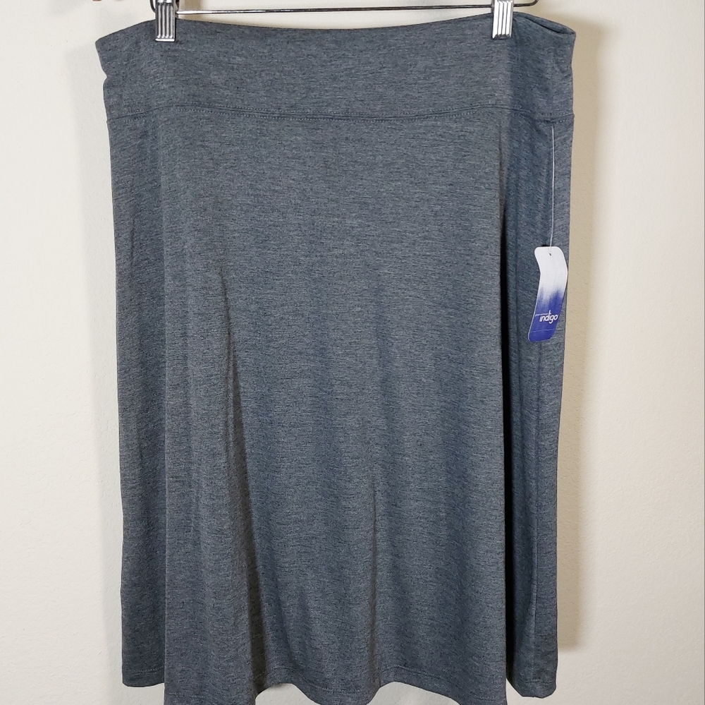 NWT Great Northwest Indigo Gray Skirt size Large